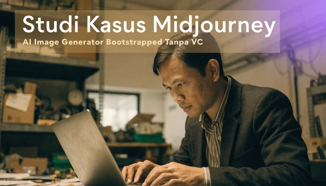 Studi Kasus Midjourney: AI Image Generator Bootstrapped Tanpa VC yang Jadi Standar Industri