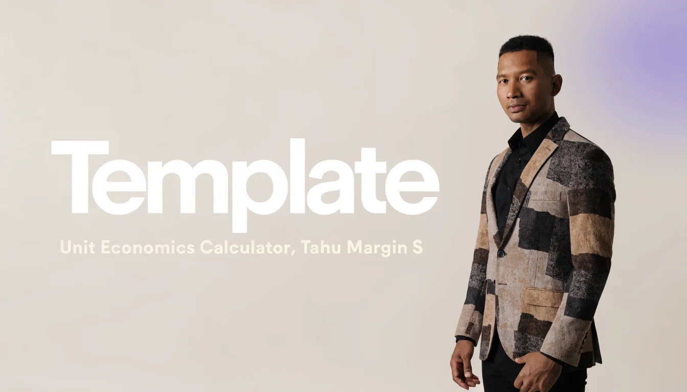 Template: Unit Economics Calculator, Tahu Margin Sebenarnya dalam 15 Menit